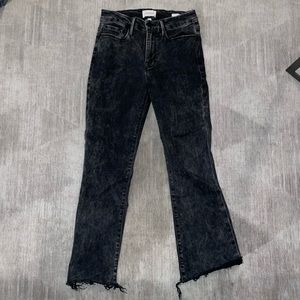 Frame le crop mini boot raw edge